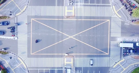 Road intersection with zebra crossing 動画素材 122159922