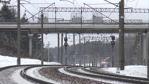 Road of iron, which is essential Stock Footage 70298883