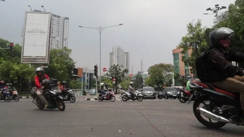 Road in Jakarta Stock Footage 255189183