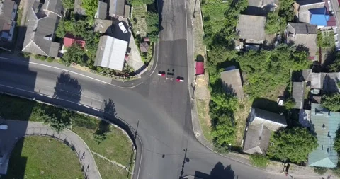 Road junction construction. Bridge construction on suburban road Stock Footage 139813454