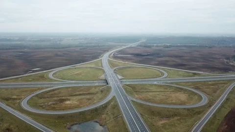 Road junction. Crossroads Stock Footage 100623183