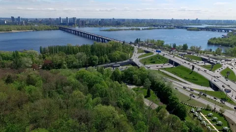 The Road Junction. Kiev in May 2016 Stock Footage 63407833