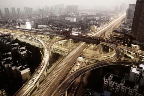 Road junction Foto stock