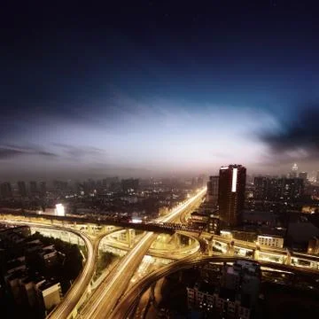 Road junction Stock Photos