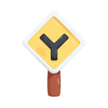 Road junction sign Stock Illustration