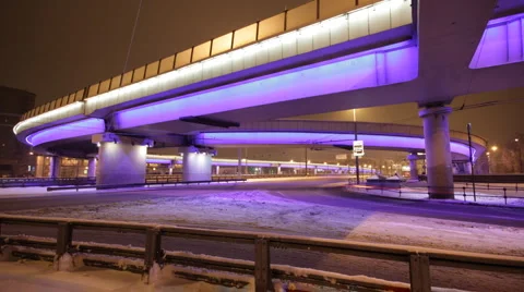 Road junction Time laps Stock Footage 1001937