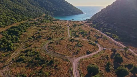 Road to kakome beach Stockbeeldmateriaal 341614004