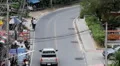 Road in Kata Beach in Phuket Island, Thailand, Palm Tree HD Footage