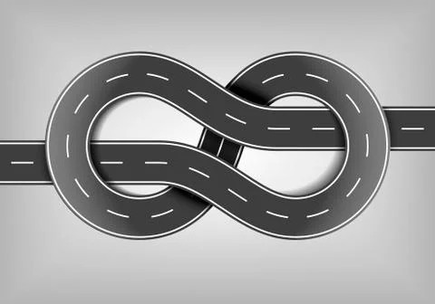 Road knot bungle Stock Illustration