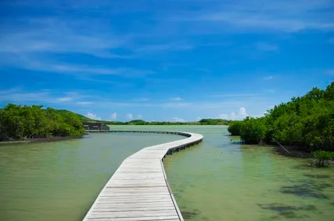 Road On Lake Stock Photos