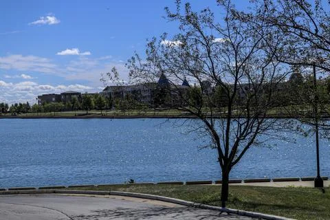 Road by the lake Stock Photos