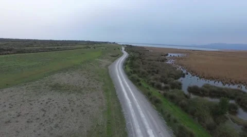 Road land nature path lake Stock Footage 67716632