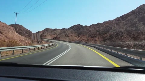Road Landscape Scenic Driver Perspective Color Desert Travel Journey 스톡 동영상 331311087