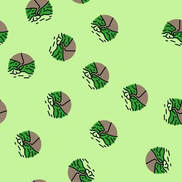 Road leading forward progress vector seamless pattern Stock Illustration