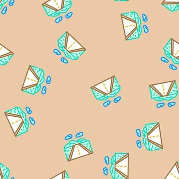 Road leading forward progress vector seamless pattern Stock Illustration