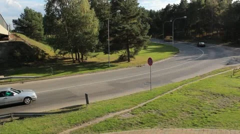 Road with light traffic Stock Footage 12256048