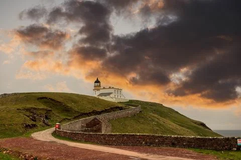 The Road To A Lighthouse. Stock Photos