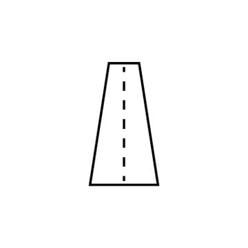 Road line icon, navigation and street Stock Illustration