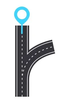 Road with location pin icon. Vector illustration イラスト素材
