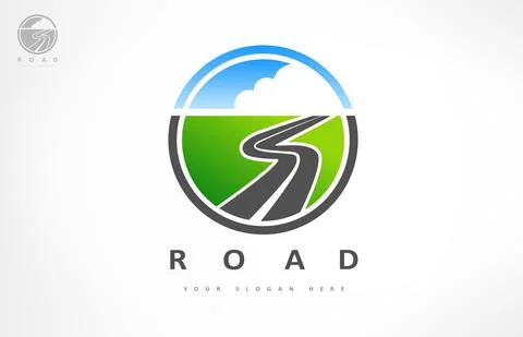 Road logo vector. Track design. Stock Illustration