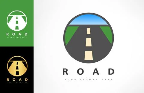 Road logo vector. Track design. Stock Illustration