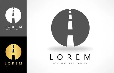 Road logo vector. Track design. Stock Illustration