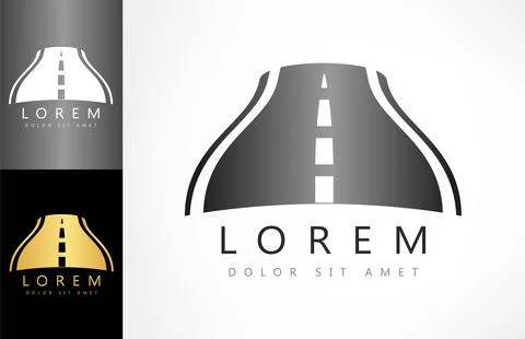 Road logo vector. Track design. Stock Illustration