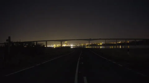 Road Looking Towards Bridge 4K 스톡 동영상 47621053