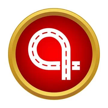 Road loop icon showing navigation and direction Illustrazione stock