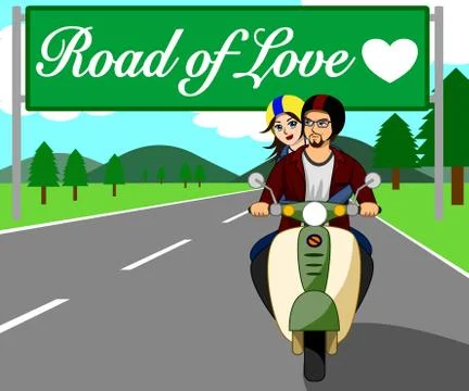 Road of Love Stock Illustration