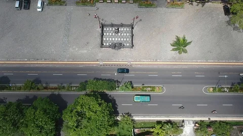 Road low angle view in a village on Bali, Indonesia Video stock 114352795