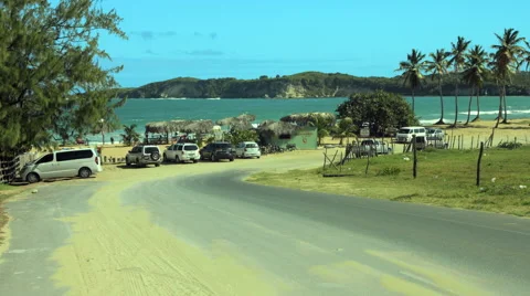 Road to Macao Tropical Beach Stock Footage 47591963