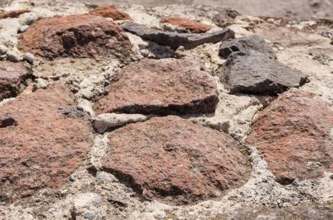 The road is made of stone. Photos