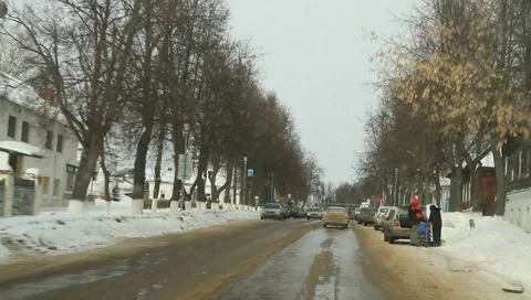Road to main square around cathedral in Suzdal  Stock Footage 1197121