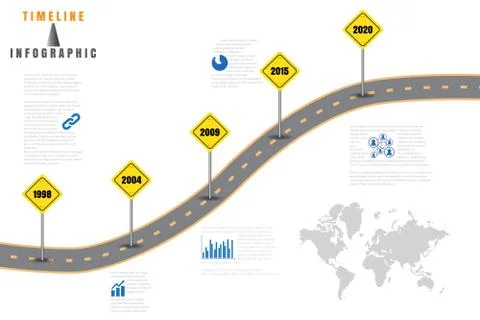 Road map Business Timeline, Vector Illustration Stock Illustration