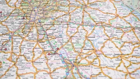 Road Map In Georgia USA. Видео 165105826
