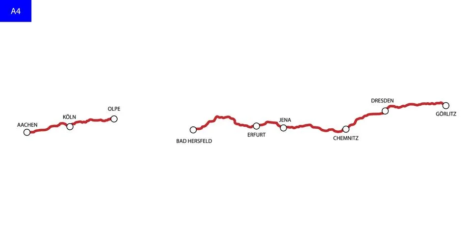 Road map of Germany Stock Illustration