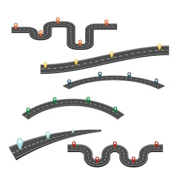 Road map Ilustración de archivo