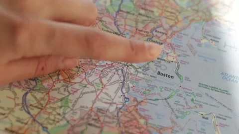 Road map of massachusetts Stock Footage 124695646