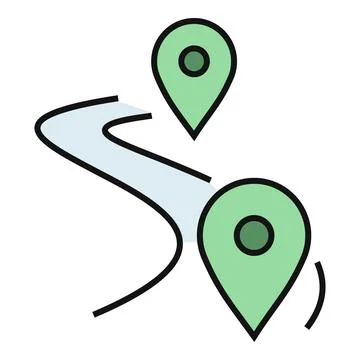 Road map for navigation and journey planning Stock Illustration