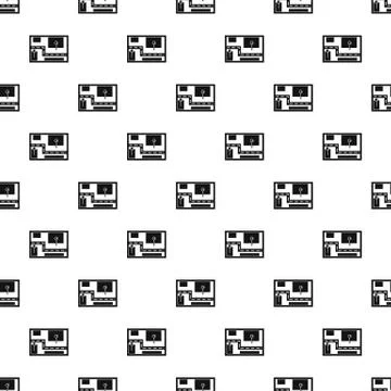 Road map pattern, simple style Illustrazione stock