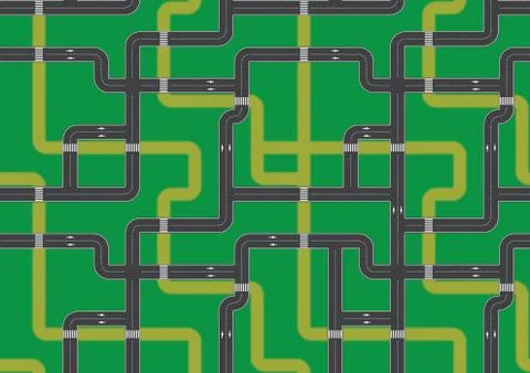 Road map - vector background Stock Illustration