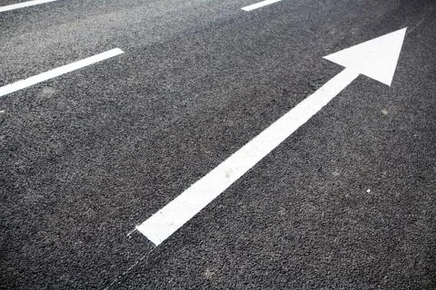 Road marking arrows Foto stock