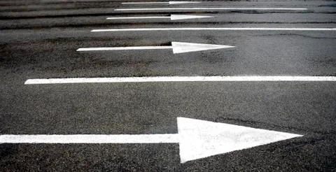 Road marking arrows Stock Photos