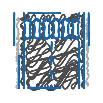 Road marking civil engineer icon doodle illustration Illustrazione stock