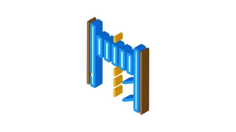 Road marking civil engineer isometric icon animation Stock Footage 327292004