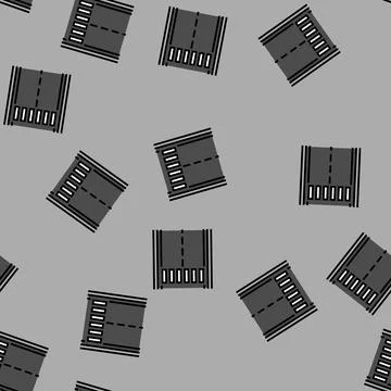 Road marking civil engineer vector seamless pattern Stock Illustration