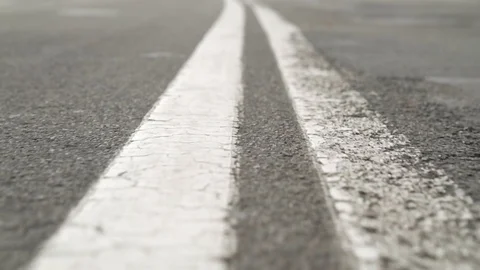 Road Marking Closeup Stock Footage 127248987