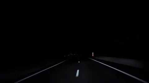 Road marking in darkness Stock Footage 87128203