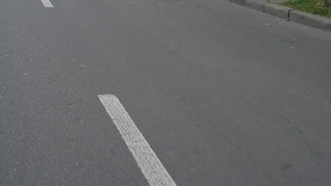 Road Marking Lines And Arrows Stock Footage 127262672